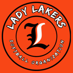 Lady Lakers Softball Black - White Front Design LL5 on a Port & Company® - Core Fleece Crewneck Sweatshirt Design