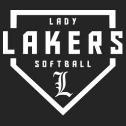 Lady Lakers Softball White Left Chest Design LL1 on a Port & Company®  - Core Fleece Crewneck Sweatshirt Design