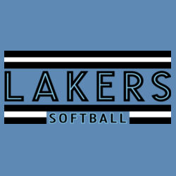 Lady Lakers Softball White - Black Front Design LL2 on a Port & Company® - Youth Core Fleece Crewneck Sweatshirt Design