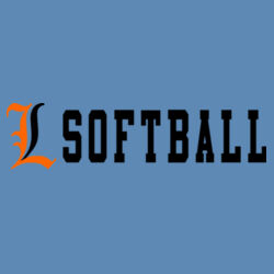 Lady Lakers Softball Orange - Black Front Design LL4 on a Port & Company® - Youth Core Fleece Crewneck Sweatshirt Design