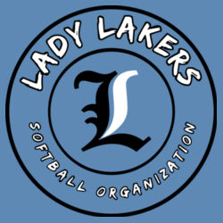 Lady Lakers Softball Black - White Front Design LL5 on a Port & Company® - Youth Core Fleece Crewneck Sweatshirt Design