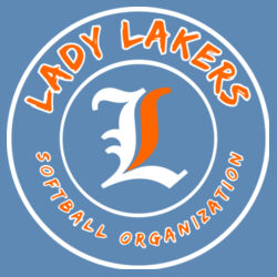 Lady Lakers Softball White - Orange Front Design LL5 on a Port & Company® - Youth Core Fleece Crewneck Sweatshirt Design