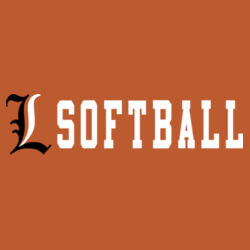 Lady Lakers Softball Black - White Front Design LL4 on a Nike® - Youth Swoosh Sleeve rLegend Tee Design