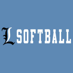 Lady Lakers Softball Black - White Front Chest Design LL4 on a Port & Company® - Youth Performance Tee Design