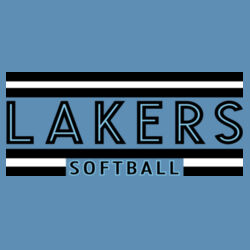 Lady Lakers Softball White - Black Front Design LL2 on a Sport-Tek® - PosiCharge ® Competitor Tee Design