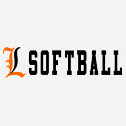 Lady Lakers Softball Orange - Black Front Chest Design LL4 on a Port & Company®  - Youth Long Sleeve Core Cotton Tee Design