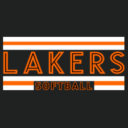 Lady Lakers Softball Orange - Black Front Design LL2 on a Sport-Tek® - Youth PosiCharge ® Competitor Tee Design
