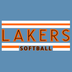 Lady Lakers Softball Orange - Black Front Design LL2 on a Sport-Tek® - PosiCharge ® Competitor Tee Design
