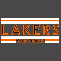 Lady Lakers Softball Orange - Black Front Design LL2 on a Port & Company® - Core Cotton Tee Design
