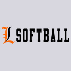 Lady Lakers Softball Orange - Black Front Chest Design LL4 on a Port & Company® - Long Sleeve Core Cotton Tee Design