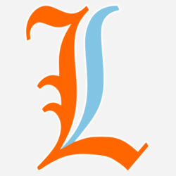 Paris Lakers Orange - Blue Left Chest Design L1 on a Port & Company® - Long Sleeve Core Cotton Tee Design