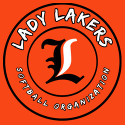 Lady Lakers Softball Black - White Front Design LL5 on a Port & Company® - Youth Long Sleeve Core Cotton Tee Design