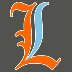 Paris Lakers Orange - Blue Left Chest Design L1 on a Port & Company®  - Youth Swoosh Sleeve rLegend Tee Design