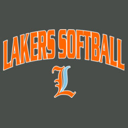 Lakers Softball Orange - Blue Front Design LS1 on a Nike® - Club Fleece Sleeve Swoosh Pullover Hoodie Design