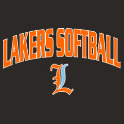 Lakers Softball Orange - Blue Front Design LS1 on a Nike® - Dri FIT Cotton/Poly Tee Design