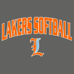 Lakers Softball Orange - Blue Front Design LS1 on a Port & Company® - Youth Performance Tee Design