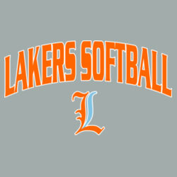 Lakers Softball Orange - Blue Front Design LS1 on a Port & Company® - Youth Long Sleeve Core Cotton Tee Design