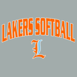 Lakers Softball Orange - Blue Front Design LS1 on a Port & Company® - Youth Core Fleece Crewneck Sweatshirt Design