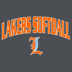 Lakers Softball Orange - Blue Front Design LS1 on a Port & Company® - Long Sleeve Core Cotton Tee Design