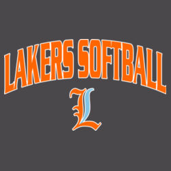 Lakers Softball Orange - Blue Front Design LS1 on a Port & Company® - Core Fleece Pullover Hooded Sweatshirt Design