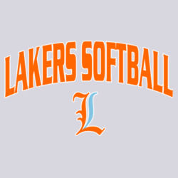 Lakers Softball Orange - Blue Front Design LS1 on a Port & Company® - Youth Core Fleece Pullover Hooded Sweatshirt Design