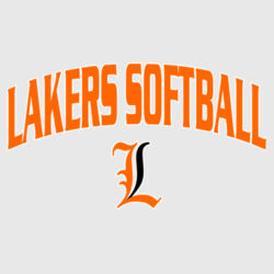 Lakers Softball Orange - Black Front Design LS1 on a Nike® - Club Fleece Sleeve Swoosh Pullover Hoodie Design