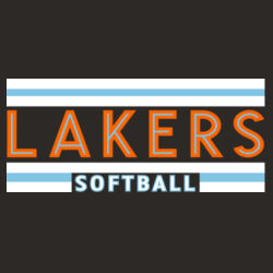 Lakers Softball Orange - Blue Front Design LS2 on a Nike® - Youth Swoosh Sleeve rLegend Tee Design