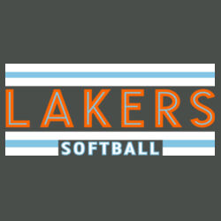 Lakers Softball Orange - Blue Front Design LS2 on a Nike® - Club Fleece Sleeve Swoosh Pullover Hoodie Design