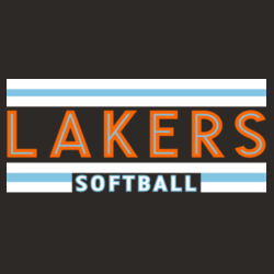 Lakers Softball Orange - Blue Front Design LS2 on a Nike® - Dri FIT Cotton/Poly Tee Design