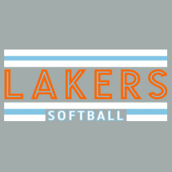 Lakers Softball Orange - Blue Front Design LS2 on a Port & Company® - Youth Core Fleece Crewneck Sweatshirt Design
