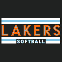Lakers Softball Orange - Blue Front Design LS2 on a Sport-Tek® - PosiCharge ® Competitor Tee Design