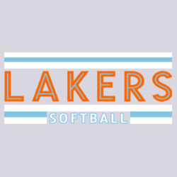 Lakers Softball Orange - Blue Front Design LS2 on a Port & Company® - Long Sleeve Core Cotton Tee Design