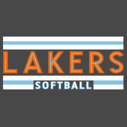 Lakers Softball Orange - Blue Front Design LS2 on a Port & Company® - Core Fleece Pullover Hooded Sweatshirt Design