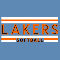 Lakers Softball Orange - Black Front Design LS2 on a Port & Company® - Youth Performance Tee Design