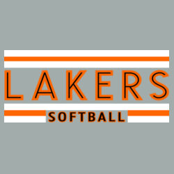 Lakers Softball Orange - Black Front Design LS2 on a Port & Company® - Youth Long Sleeve Core Cotton Tee Design