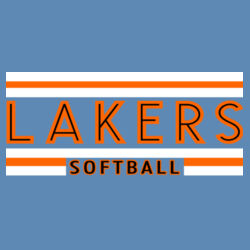 Lakers Softball Orange - Black Front Design LS2 on a Port & Company® - Youth Core Fleece Crewneck Sweatshirt Design