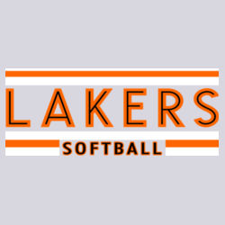 Lakers Softball Orange - Black Front Design LS2 on a Port & Company® - Long Sleeve Core Cotton Tee Design