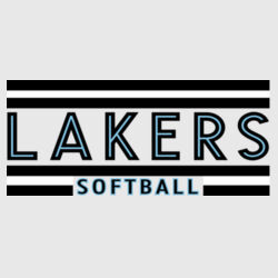 Lakers Softball Black - Blue Front Design LS2 on a Nike® - Youth Swoosh Sleeve rLegend Tee Design