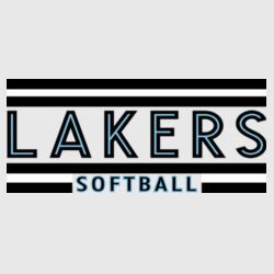 Lakers Softball Black - Blue Front Design LS2 on a Nike® - Club Fleece Sleeve Swoosh Pullover Hoodie Design
