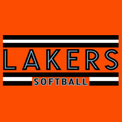 Lakers Softball Black - Blue Front Design LS2 on a Nike® - Dri FIT Cotton/Poly Tee Design