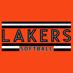 Lakers Softball Black - Blue Front Design LS2 on a Port & Company® - Long Sleeve Core Cotton Tee Design