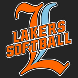 Lakers Softball Orange - Blue Front Design LS3 on a Port & Company® - Youth Performance Tee Design
