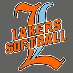 Lakers Softball Orange - Blue Front Design LS3 on a Port & Company® - Performance Tee Design