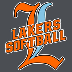Lakers Softball Orange - Blue Front Design LS3 on a Port & Company® - Youth Long Sleeve Core Cotton Tee Design