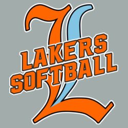 Lakers Softball Orange - Blue Front Design LS3 on a Port & Company® - Youth Core Fleece Crewneck Sweatshirt Design
