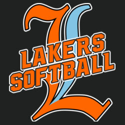 Lakers Softball Orange - Blue Front Design LS3 on a Sport-Tek® - PosiCharge ® Competitor Tee Design