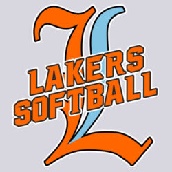 Lakers Softball Orange - Blue Front Design LS3 on a Port & Company® - Long Sleeve Core Cotton Tee Design