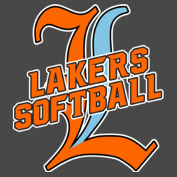 Lakers Softball Orange - Blue Front Design LS3 on a Port & Company® - Core Fleece Pullover Hooded Sweatshirt Design