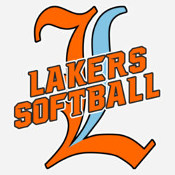 Lakers Softball Orange - Blue Front Design LS3 on a Port & Company® - Core Fleece Crewneck Sweatshirt Design
