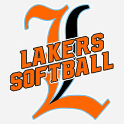 Lakers Softball Orange - Black Front Design LS3 on a Port & Company®  - Youth Performance Tee Design